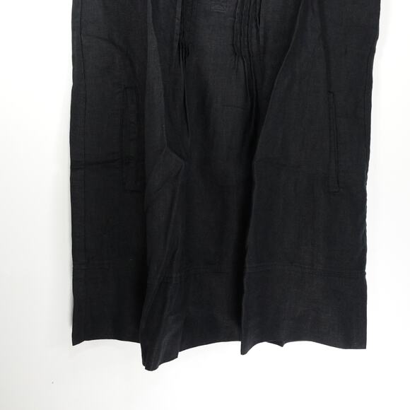 New Quince Womens European Linen Sleeveless Swing Dress Black Small 405181 - Picture 3 of 9